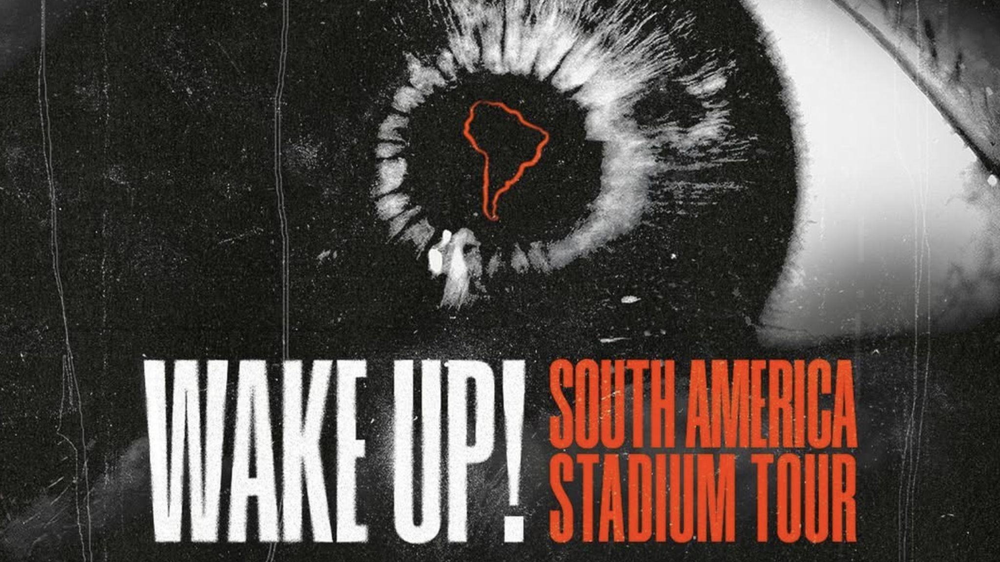 Póster oficial de la gira Wake Up Tour de System of a Down por Sudamérica
