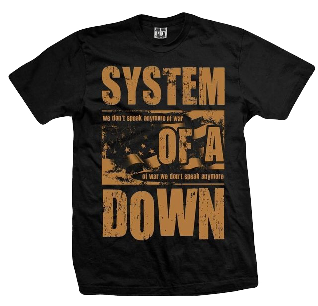 Remera negra oficial con logo de System of a Down